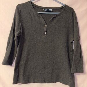 Karen Scott Dark Gray Long Sleeve Top